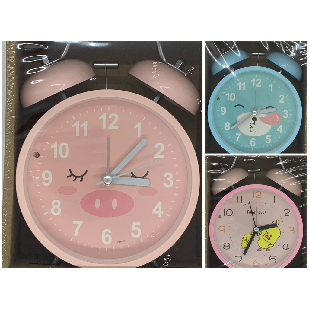 Đồng hồ báo thức để bàn tai sắt loại to nhiều hình đẹp