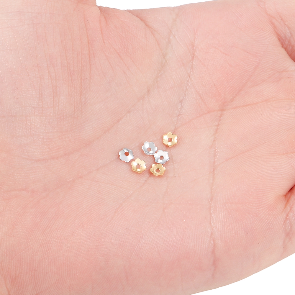 St.kunkka 1000 chiếc / túi Hộp đựng hạt hợp kim 4mm cho Vòng tay đính cườm