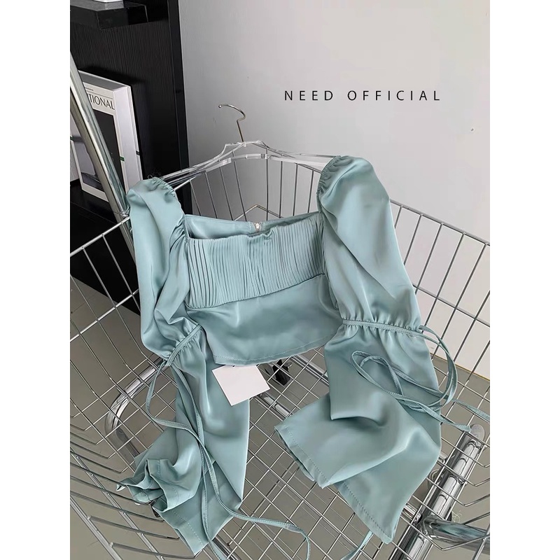 Áo len phối cổ nơ-AL6
