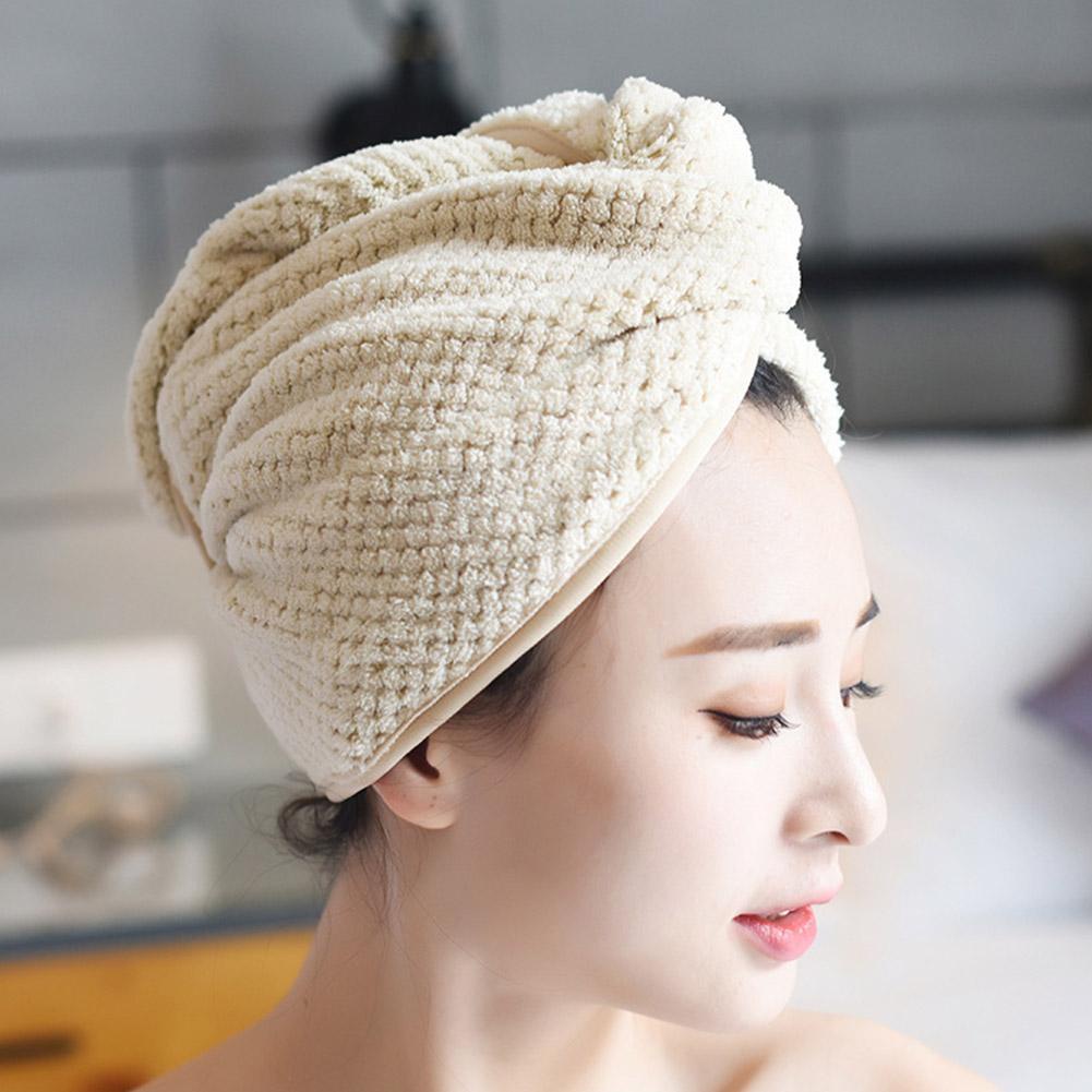 Khăn Quấn Tóc Bằng Sợi Cotton Thấm Hút Nhanh Khô T7N1