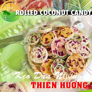 Kẹo dừa nướng trái cây giòn béo Bến Tre - đồ ăn vặt