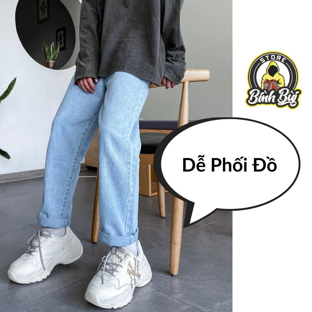 Quần Baggy Nam, Jeans Baggy Xuông Bò Nam Dáng Ống Suông Rộng Nam | BigBuy360 - bigbuy360.vn