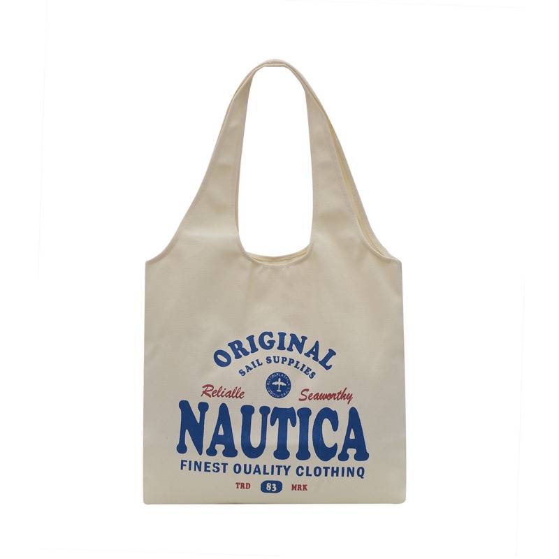 Ba Lô Dây Rút Cotton Canvas In Logo Mới Dành Cho Học Sinh