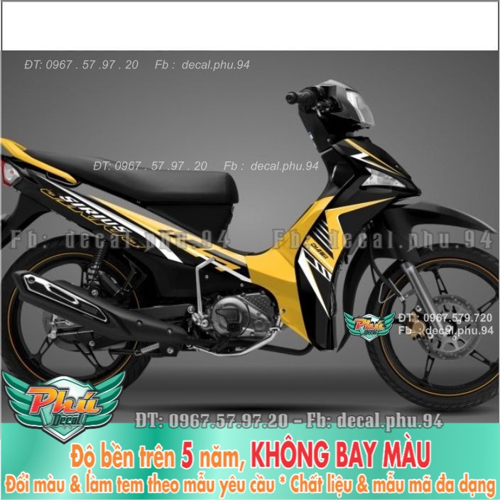 Tem rời Sirius Fi Vàng đen (B) -1