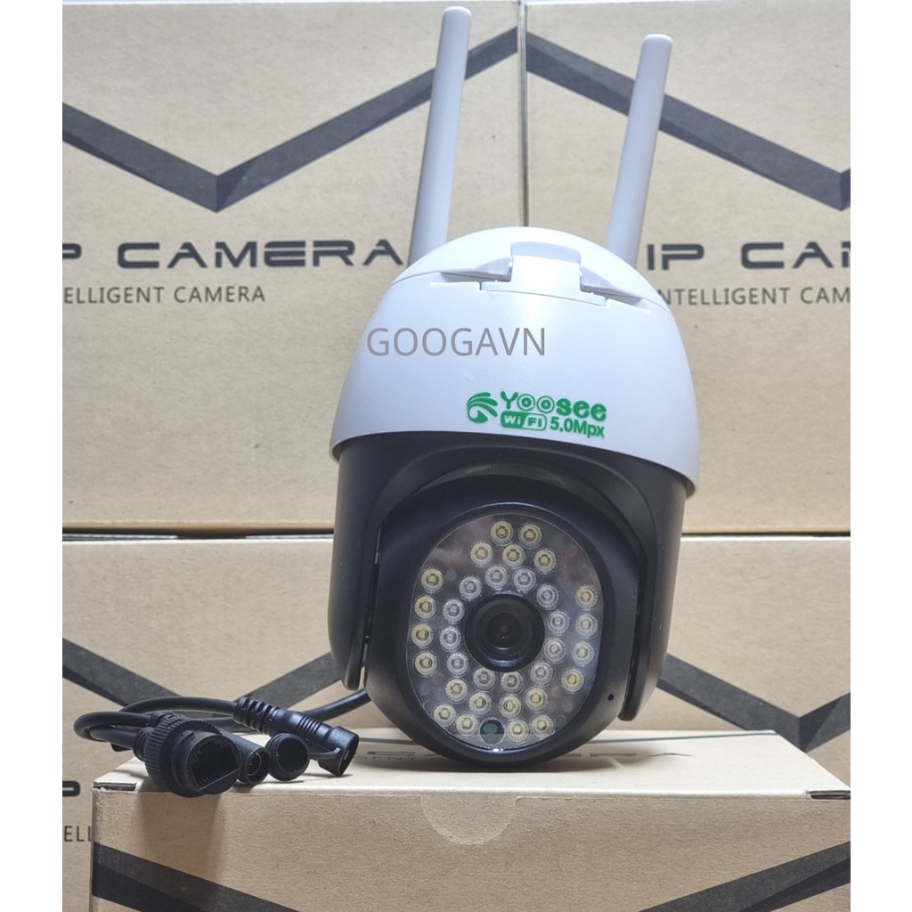 CAMERA WIFI APP YOOSEE NGOÀI TRỜI xoay 360 1080P 33 LED QUAY ĐÊM CÓ MÀU CHỖNG NƯỚC