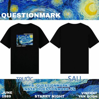 Áo thun oversize STARRY NIGHT Van Gogh màu đen "local brand"
