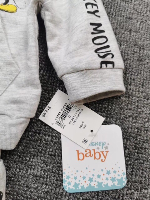 Bộ nỉ trần bông Disney Baby CA xuất xịn