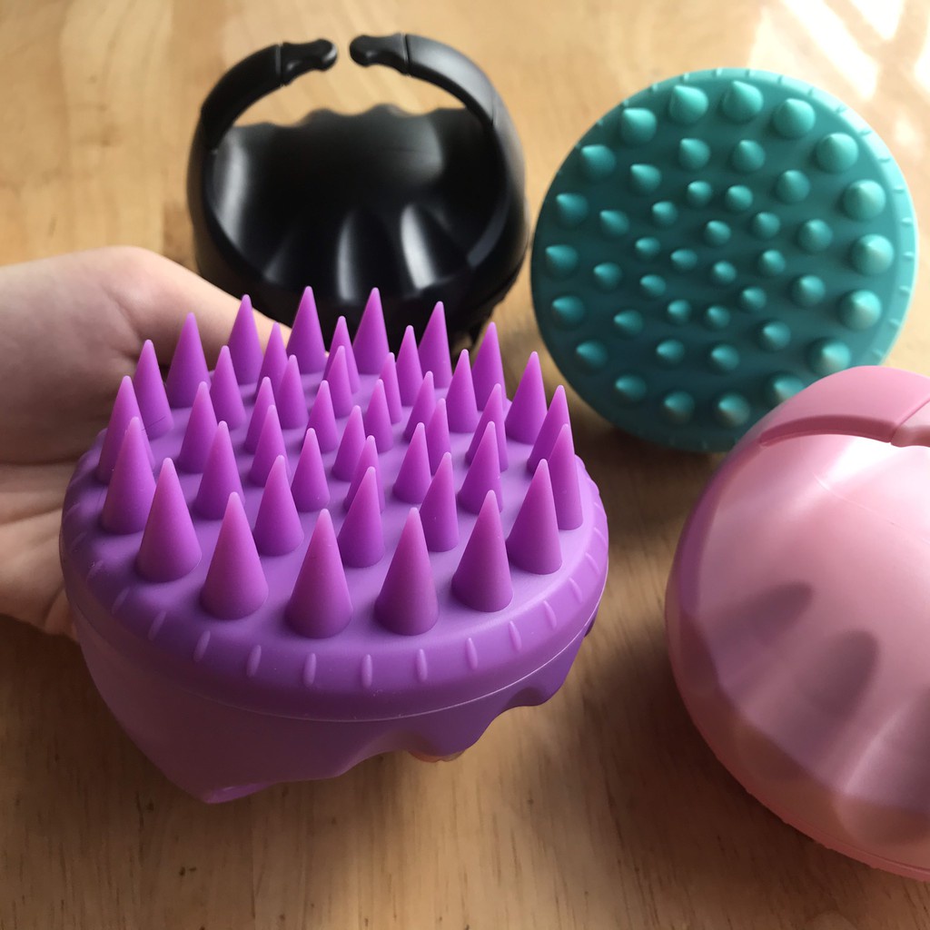 Lược gội đầu silicon , Massage đầu, sạch gàu, giảm rụng tóc HSU