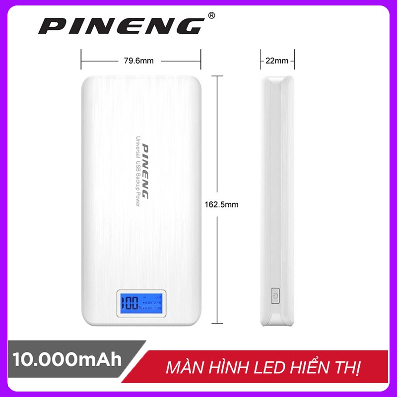 Pin sạc dự phòng Pineng PN-999 10.000mAh - BH 1 năm chính hãng | Pin dự phòng