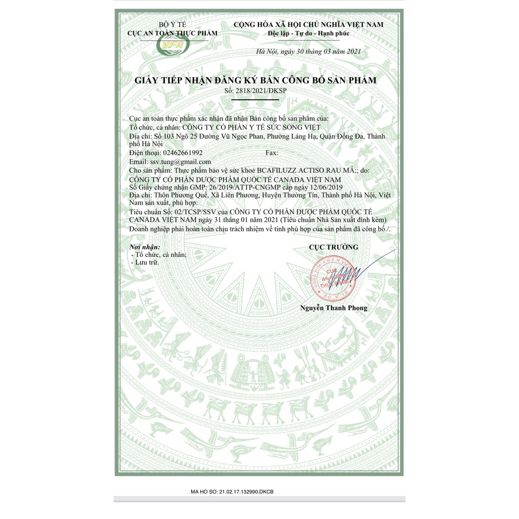 Sủi Multivitamin, Sủi atiso rau má - tuýp 20 viên