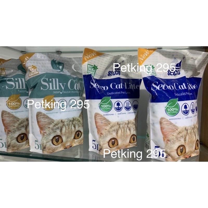 [SIÊU TIẾT KIỆM] Cát Thuỷ Tinh Secco Silly Cat 5 lít cho Mèo yêu