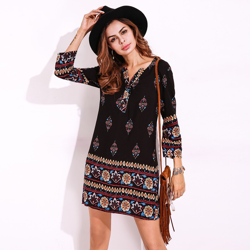 FREESHIP ĐƠN 99K_ Đầm đi biển in họa tiết hoa phong cách boho cho nữ | BigBuy360 - bigbuy360.vn