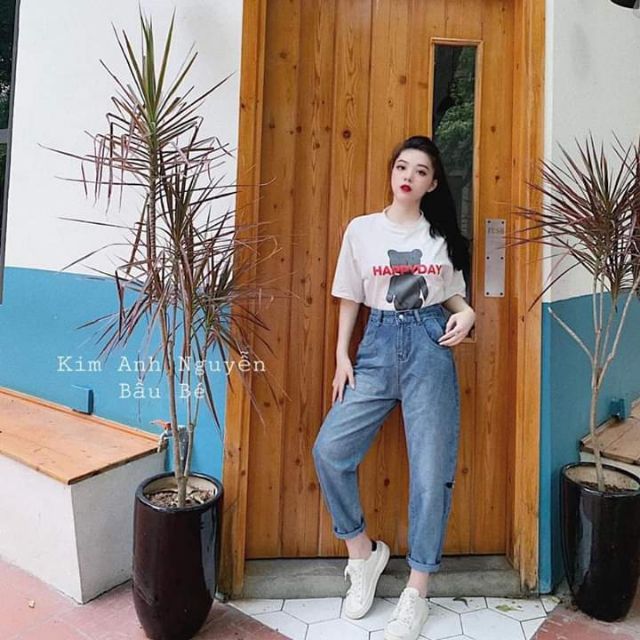 Quần baggy bò rách