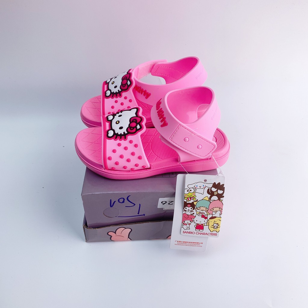 Giày Sandal Cho Bé Gái Mèo Kitty Màu Hồng Minchu Kids SD04