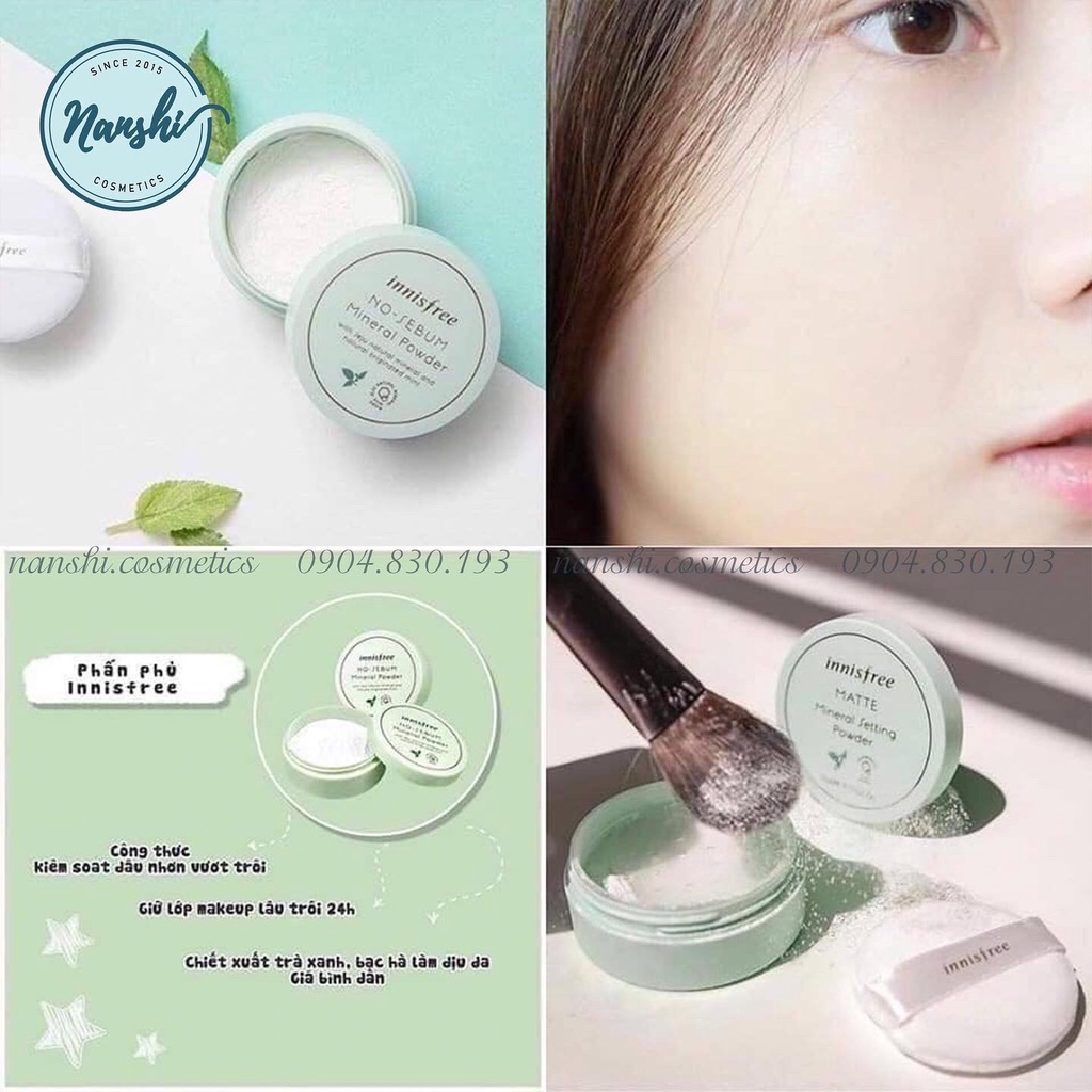 [Chính Hãng] Phấn Phủ Kiềm Dầu Dạng Bột Innisfree