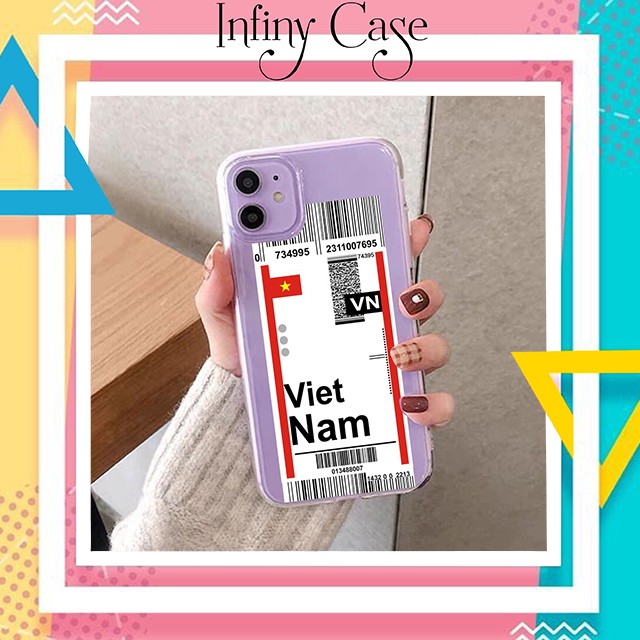 Ốp lưng iphone hình vé máy bay 6 6S 6Plus 6S Plus 7 8 7Plus 8Plus X XSMax 11 11 Pro 11 ProMax XR -  Infinity Case M606