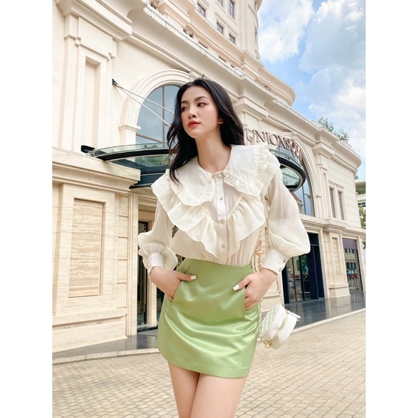 Áo somi kiểu tay dài cổ bèo FILMY SHIRT