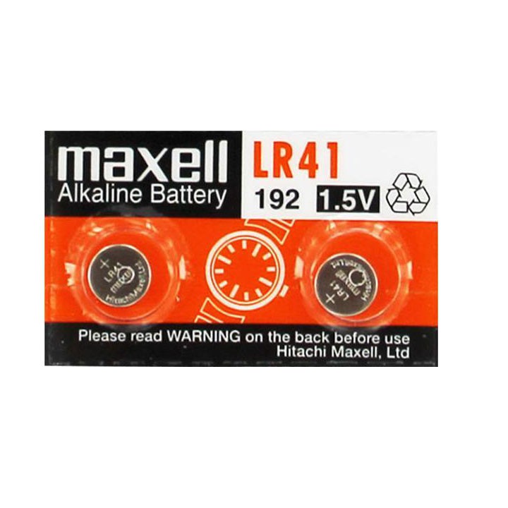 Pin LR41/192/AG3 Maxell chính hãng - Vỉ 10 viên