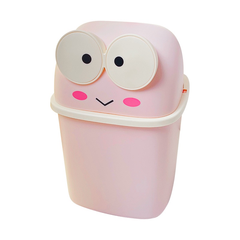 Thùng Rác Nắp Lật Mini Để Bàn Bằng Nhựa Tiện Dụng