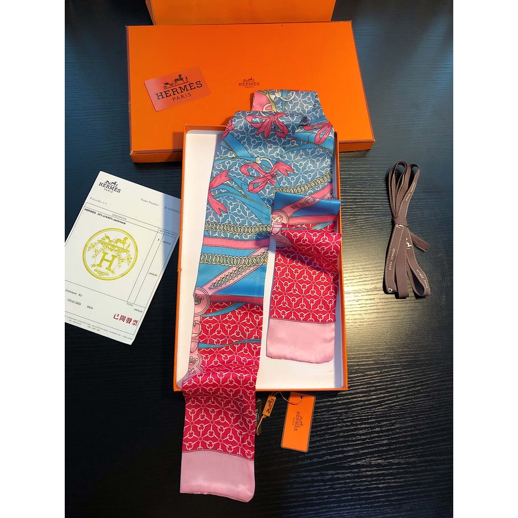 Khăn Choàng Cổ / Băng Đô Vải Lụa Màu Cam Thời Trang Cho Nữ