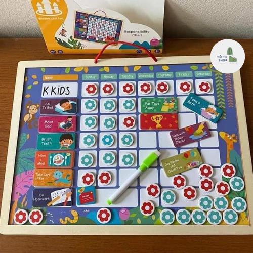 Bảng khen thưởng nam châm , bảng bé ngoan giúp bé rèn luyện tính kỉ luật, tạo thói quen mới