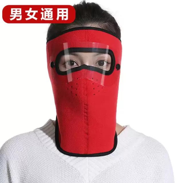 Khẩu trang ninja kín cổ 2in1 lót nỉ chống mưa gió lạnh bảo vệ mắt