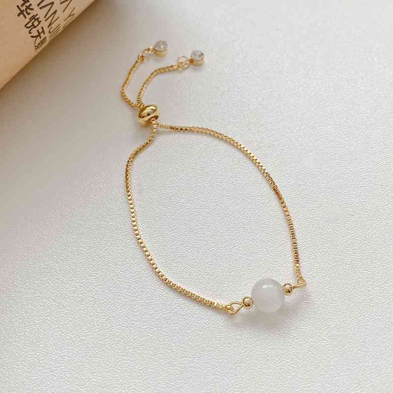 Vòng tay đính đá opal phong cách Hàn Quốc ngọt ngào thời trang cho nữ