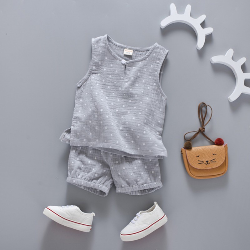 Bộ đồ cộc tay+quần short cotton cho bé