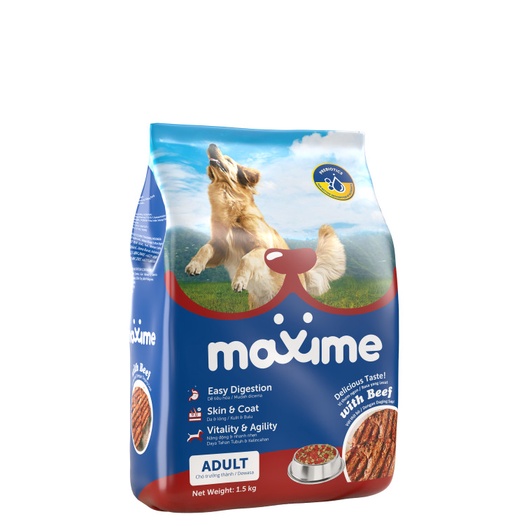 Thức ăn chó lớn Maxime 20kg vị bò