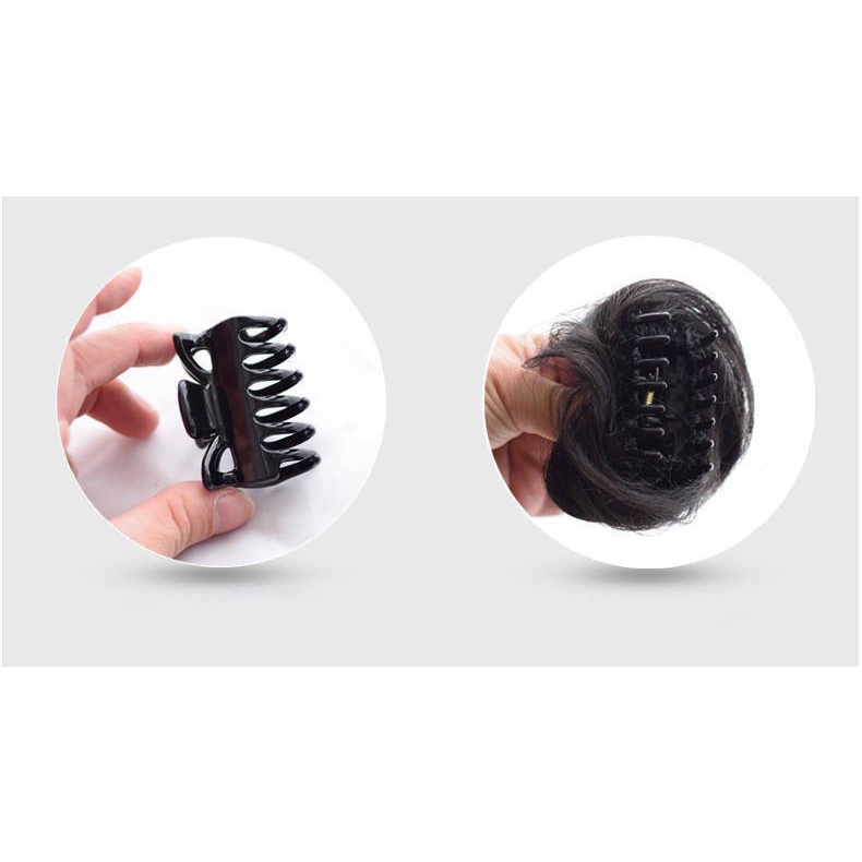 Tóc giả nữ Mivino tóc xoăn búi củ hành phong cách Hàn Quốc dễ thương TG22 yrshop