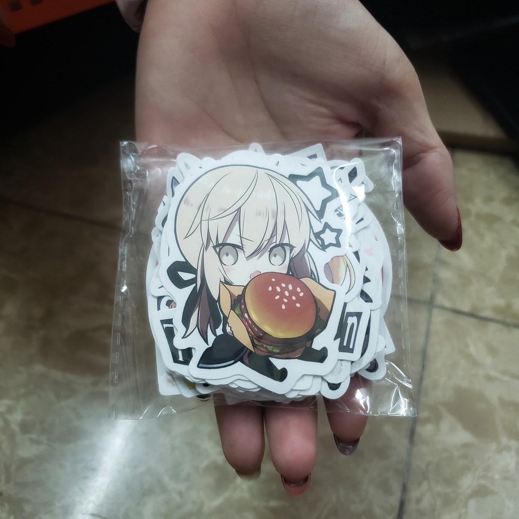 Combo 100 sticker Fate Grand Order FGO không thấm nước dán laptop, vali, mũ bảo hiểm,..