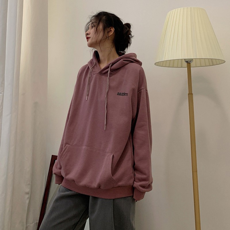 Áo hoodie aazim chữ ngực (có ảnh thật)