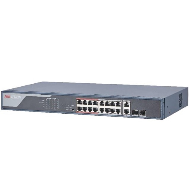 Thiết bị mạng 16-port 10/100Mbps PoE Switch HIKVISION DS-3E0318P-E(B)