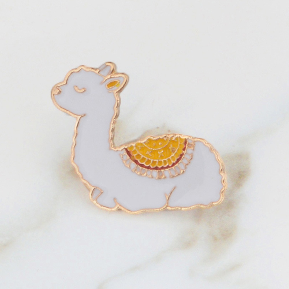YOML✔Cute Alpaca Shape Enamel Women Brooch Pin Collar Badge Jewelry Clothes Decor