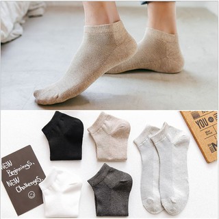 [ SET 5 TẤT ] - Vớ thấp cổ trơn cho nam MM8