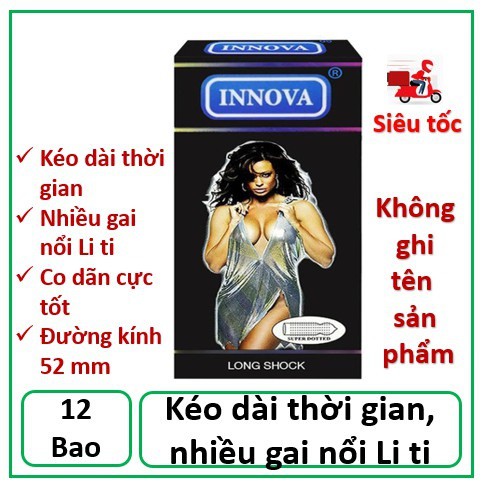 Bao Cao Su Gân Gai Chống Xuất Tinh Sớm INNOVA Vàng
