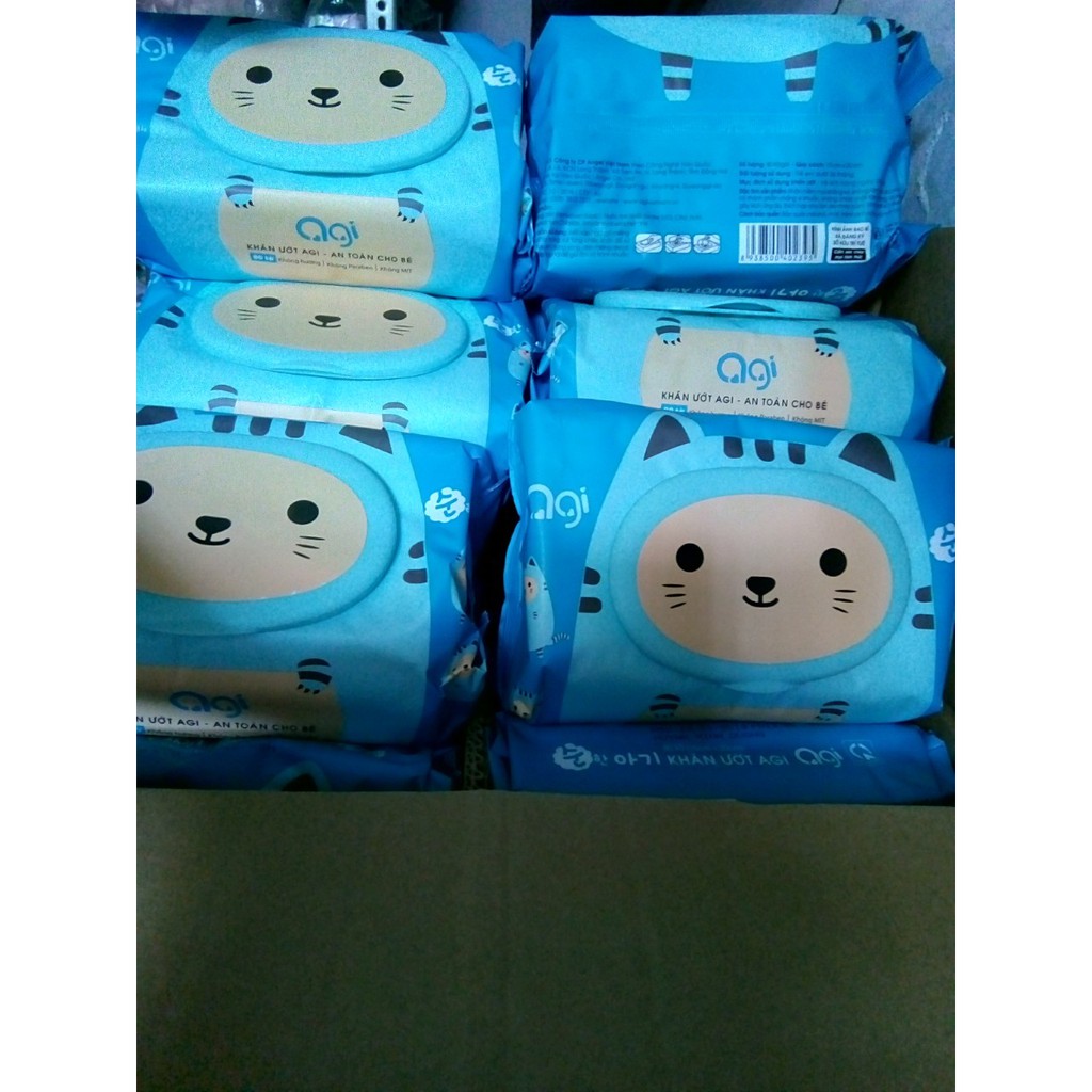 Khăn ướt không mùi Agi Safety Baby Wipes thương hiệu Hàn Quốc
