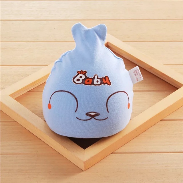 Mũ sơ sinh Cute cotton mềm mịn.