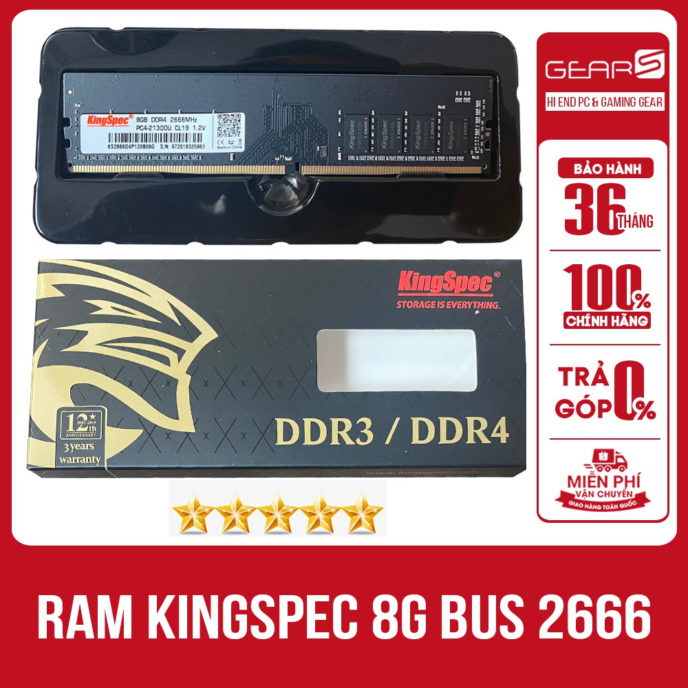 [Mã ELCLJUN giảm 7% đơn 500K] Ram Kingspec 8G bus 2666 Bảo hành 36 T-1 đổi 1 | BigBuy360 - bigbuy360.vn