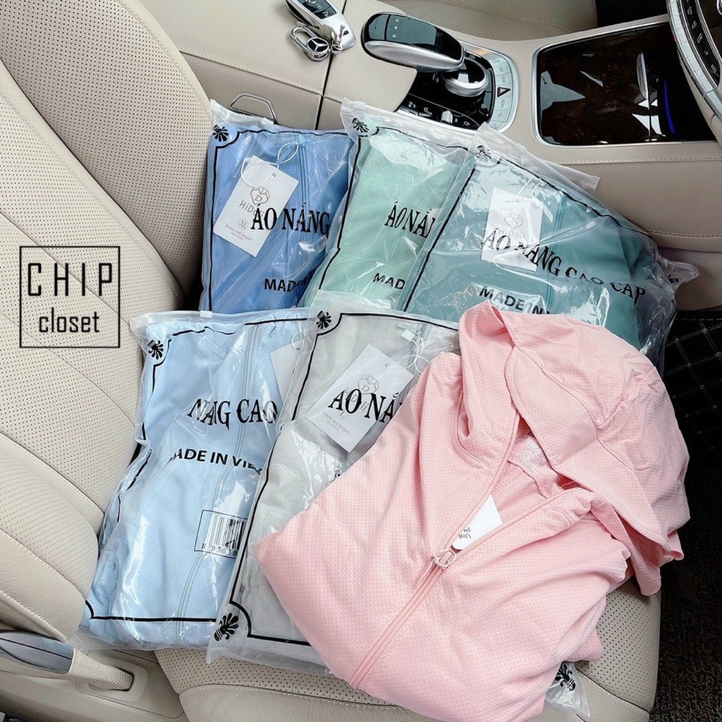 Áo Chống Nắng Toàn Thân Nữ ❤️ CHIP CLOSET ❤️ Áo Khoác Chống Cắng Dáng Dài Xỏ Tay Hàng Xuất Dư Cao Cấp AD002