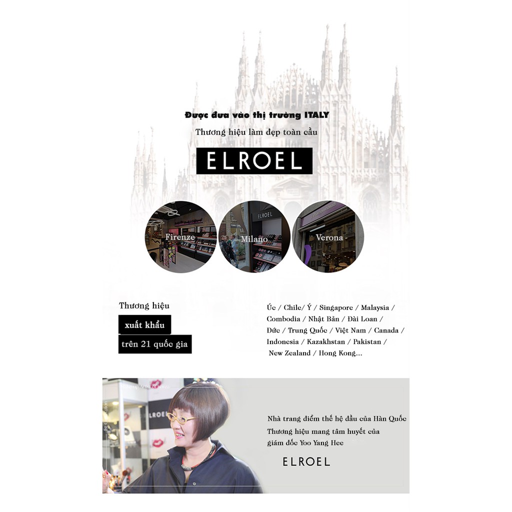 Thanh che khuyết điểm 2 đầu kèm cọ tán Elroel Blanc Cover Mela MX