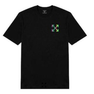 Áo phông ow phản quang 7 màu áo unisex, áo thun đôi nam nữ đen trắng from rộng, vải cotton xịn