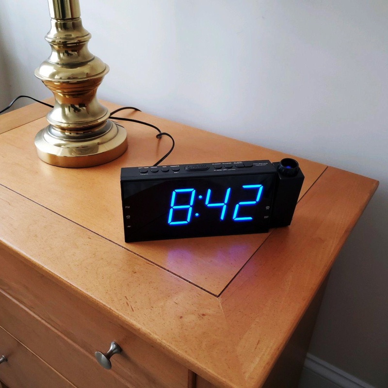 Đồng Hồ Báo Thức Điện Tử Kỹ Thuật Số LED Mặt Gương Kỹ Thuật Số Có Thể Điều Chỉnh Chế Độ Chiếu Sáng Cho Văn Phòng