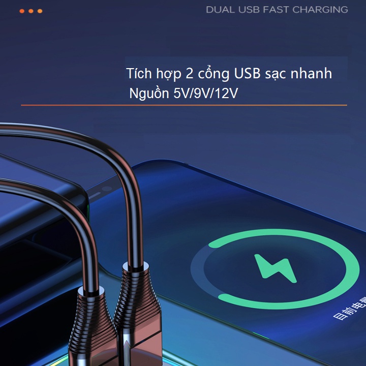 Tẩu nghe nhạc ô tô Hyundai M36 Tích hợp 2 cổng USB: Quick charger QC3.0, 3.4A Max - HÀNG CHÍNH HÃNG