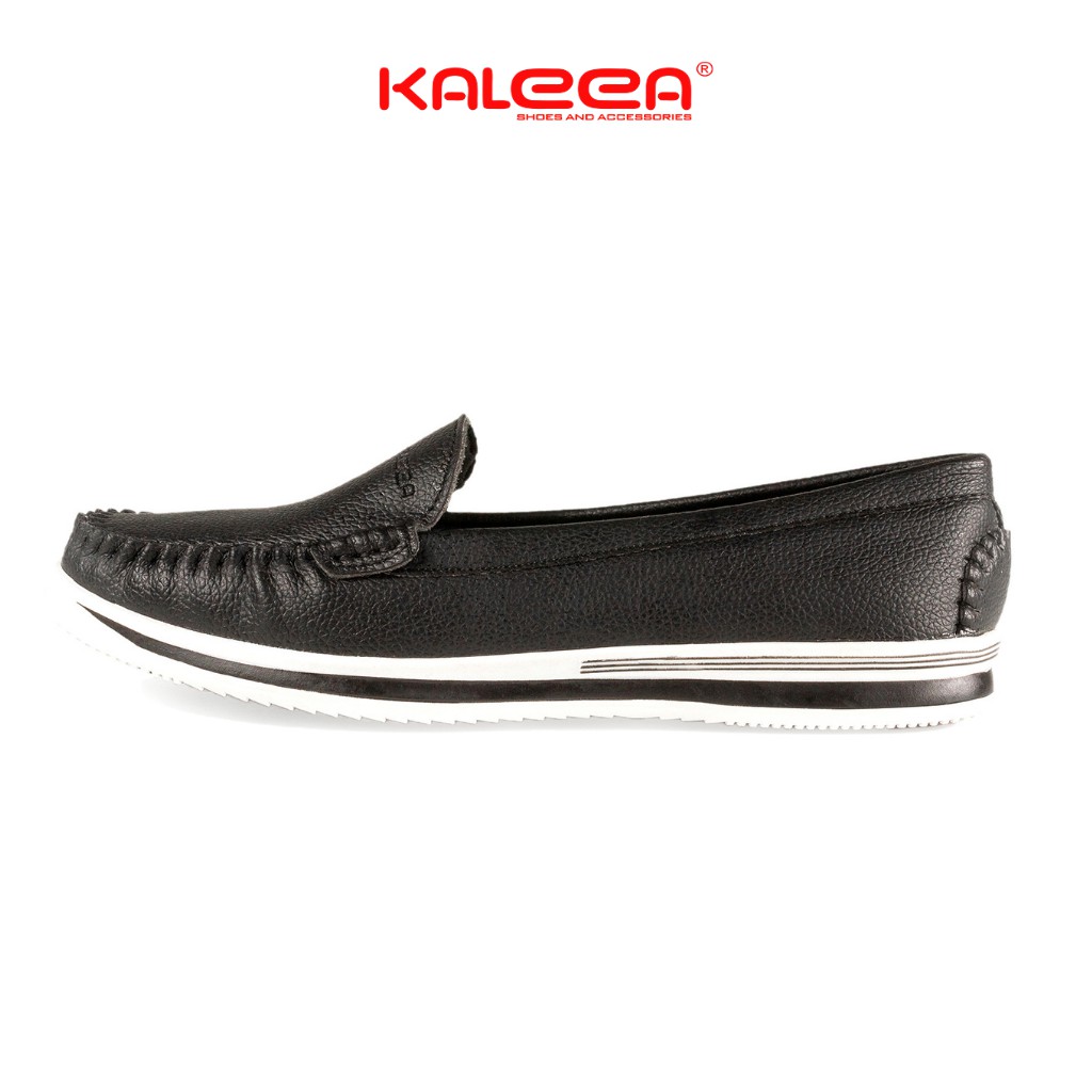 Giày Bệt Nữ Da Bò Moca - KALEEA Đế Bằng Cao Su Chống Trơn Trượt Dày 2.5cm Mũi Trơn - K499 | BigBuy360 - bigbuy360.vn
