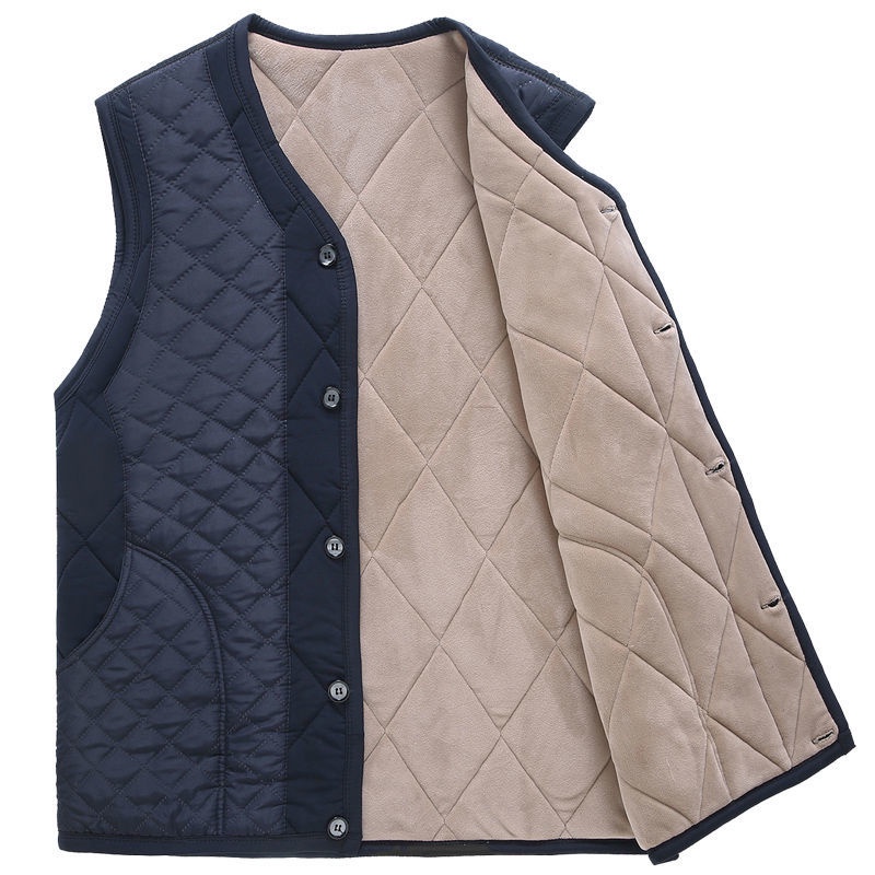 Người đàn ông trung niên và cao tuổi mặc vest, mùa thu và mùa đông cùng với trang phục nhung dày của bố