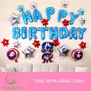 Set trang trí sinh Nhật mẫu siêu nhân tặng kèm bơm keo