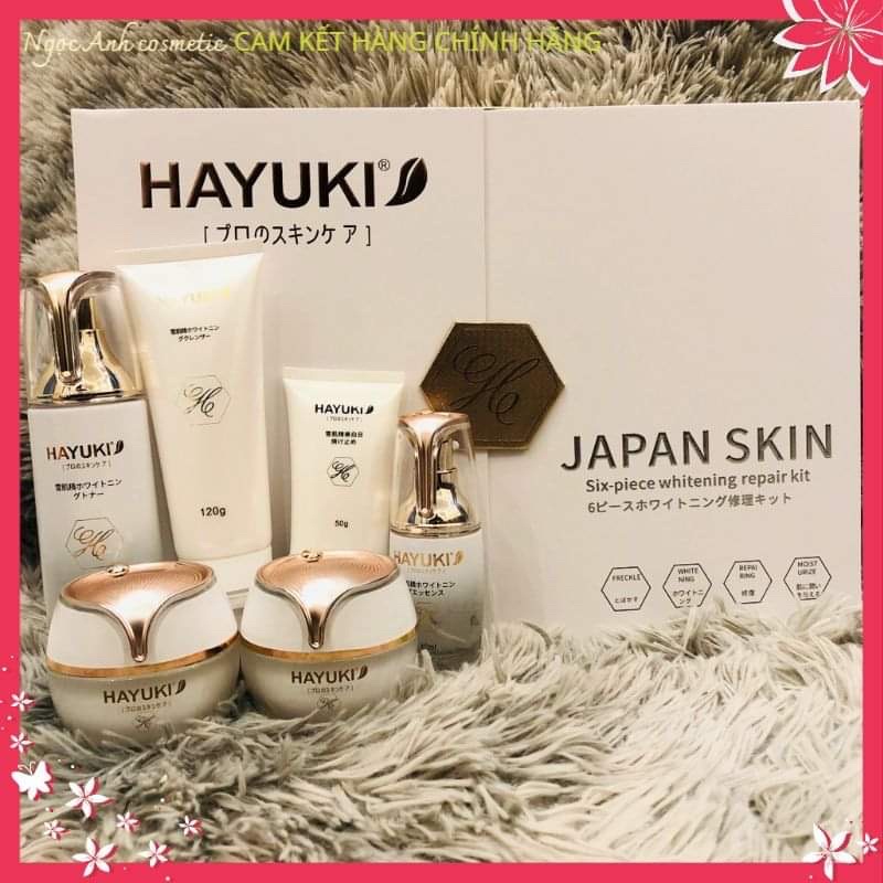 Bộ Mỹ Phẩm Dưỡng Da HAYUKI 6 Món Cao Cấp Chính Hãng Nhật Bản - Mỹ phẩm Làm Trắng, Chăm Sóc Da
