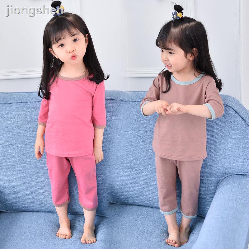 Bộ Đồ Ngủ Cotton Mùa Hè 2018 Cho Bé Trai / Gái Mới