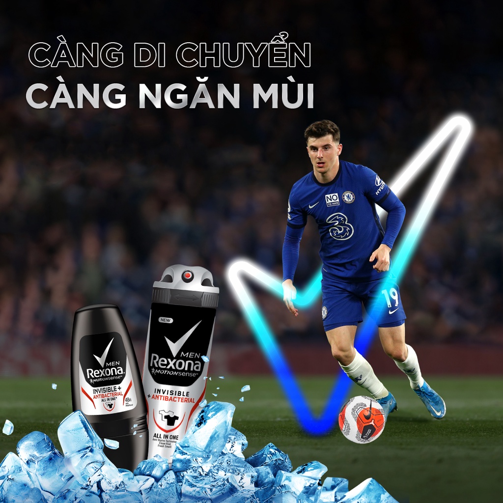 Lăn khử mùi Nam Rexona Men Invisible & Antibacterial 50ml/ 45ml